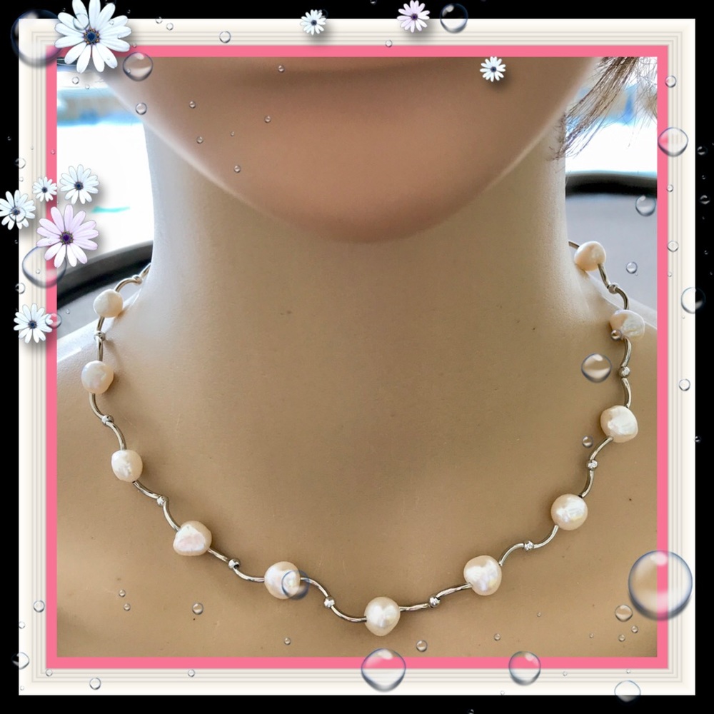 πΊπ΄πΊ LAB CREATED PEARL NECKLACE πΊπ΄πΊ - Picture 1 of 3